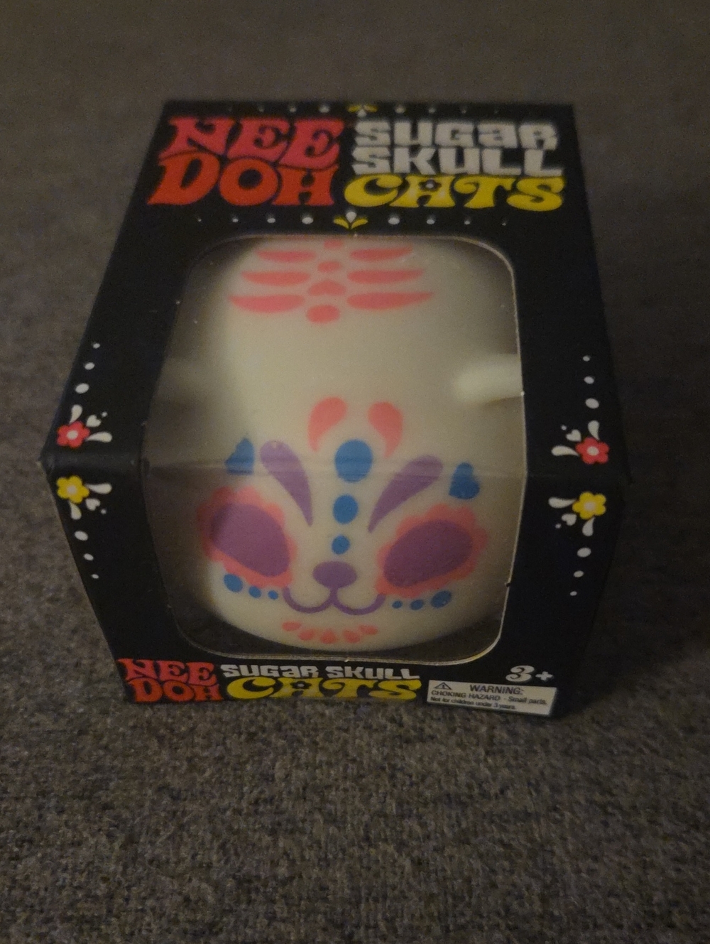 Needoh Sugar Skull Cats Stress Ball Toy Squish Schylling